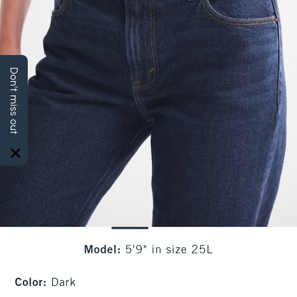Abercrombie & Fitch Dark Indigo Women's Straight Leg Jeans